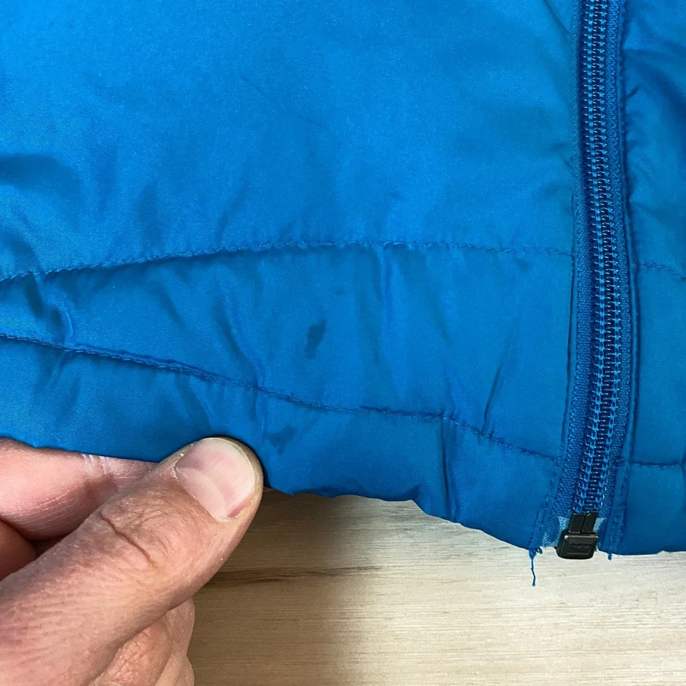 Lands End Puffer Vest Womens Large Petite Down Insulated Full Zip Size 14-16 LP